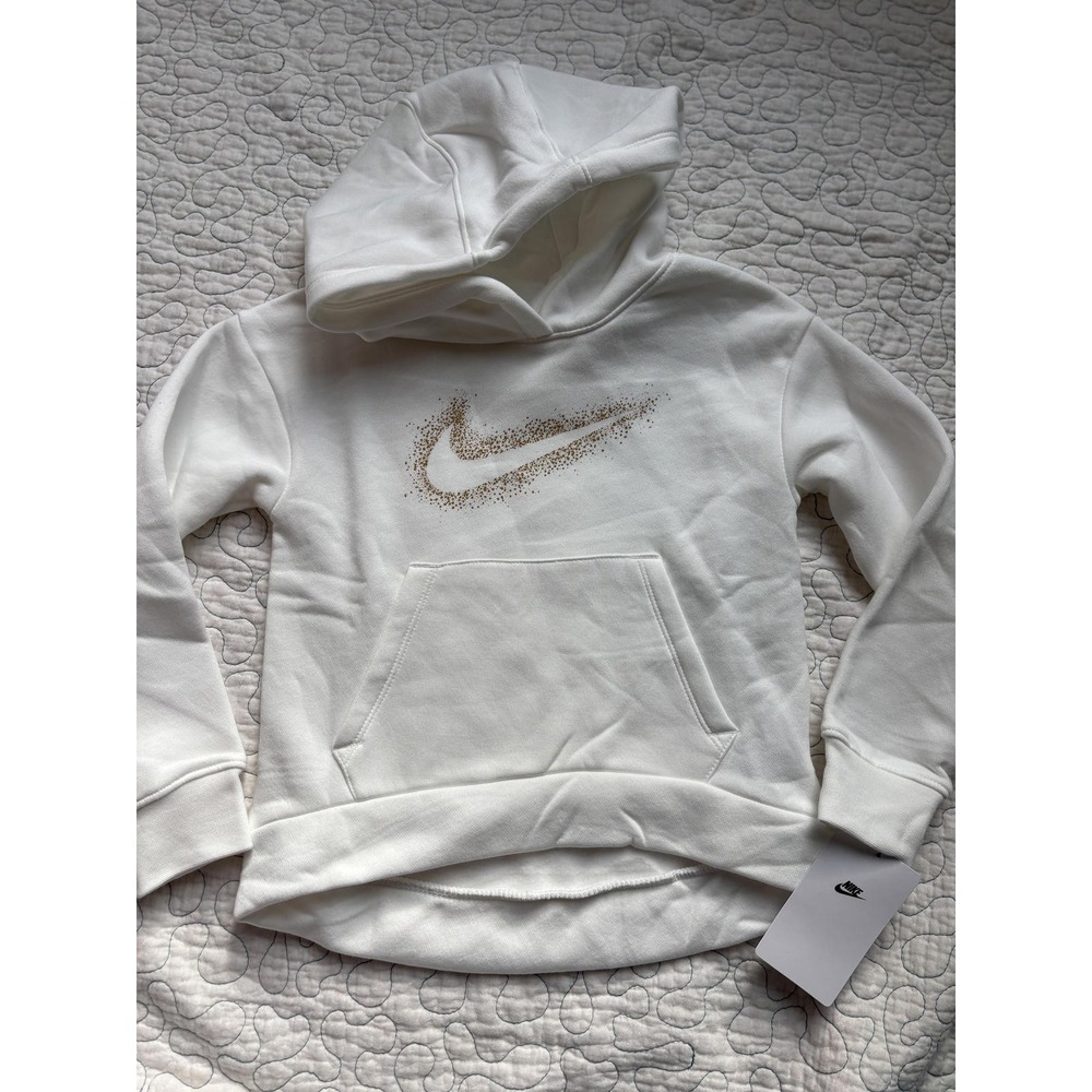 Nike Girl's Size 6 Hoodie Sweatshirt Off White